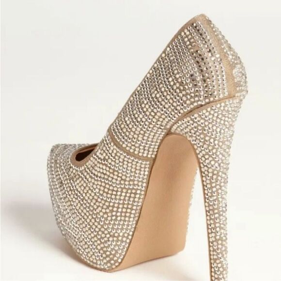 LUXE by JUSTFAB Platform sparkly stilettos size 8.  B56 - Picture 2 of 9